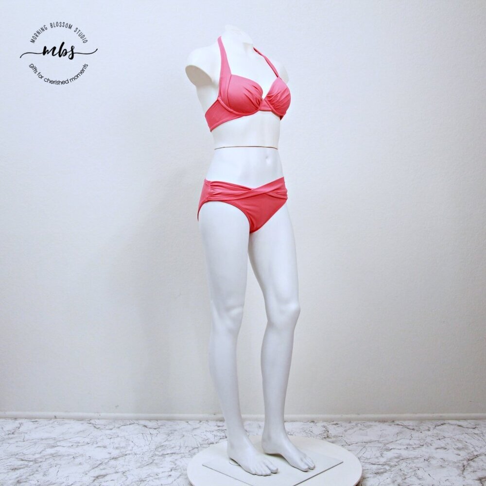Tommy Bahama Halter 2 Pieces Bikini Orange 34C, SP